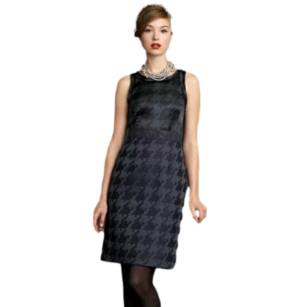 Banana Republic Black Houndstooth Dress